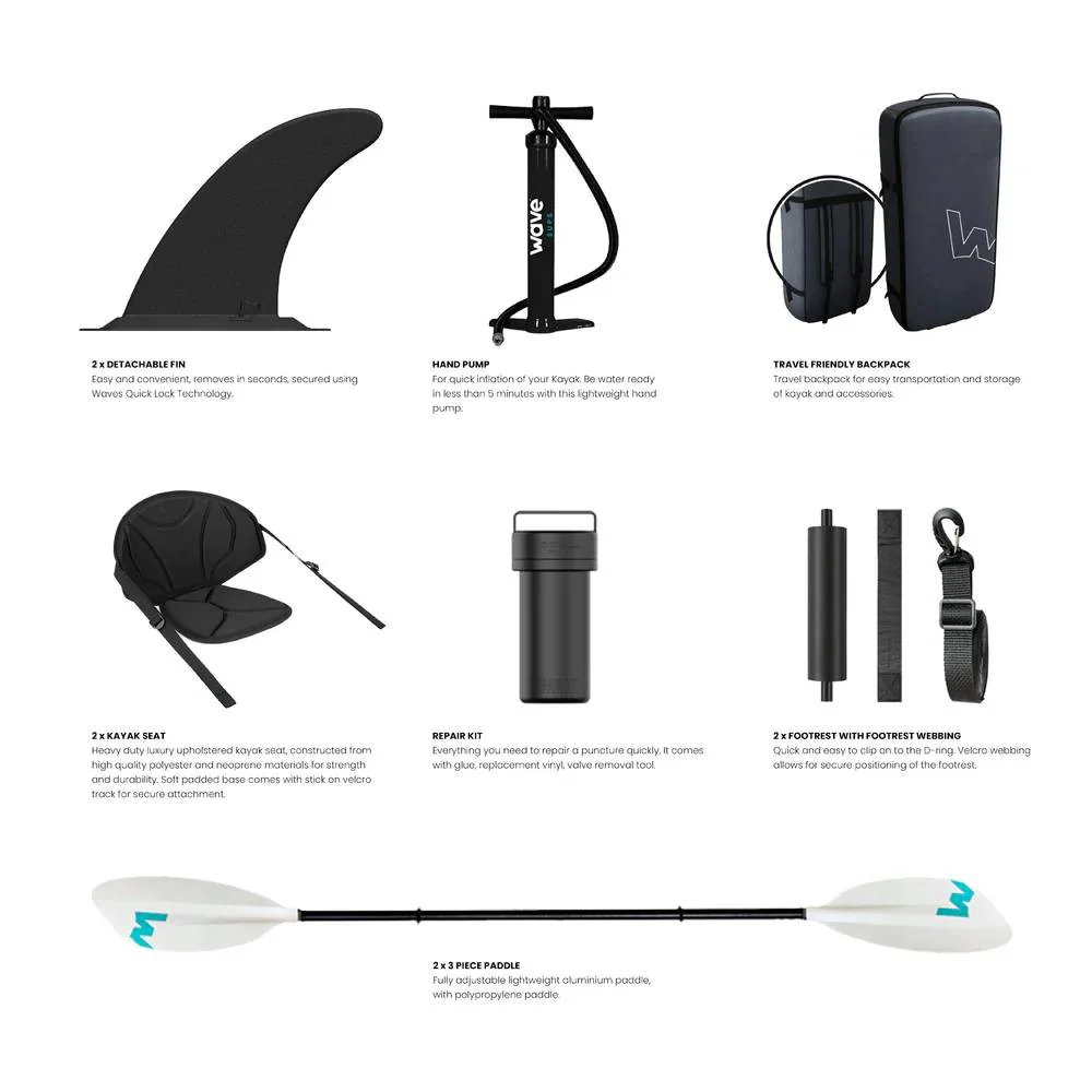Roamer | Inflatable Kayak | PU-Stitch | 1-2/2-3 Seater - Image 7