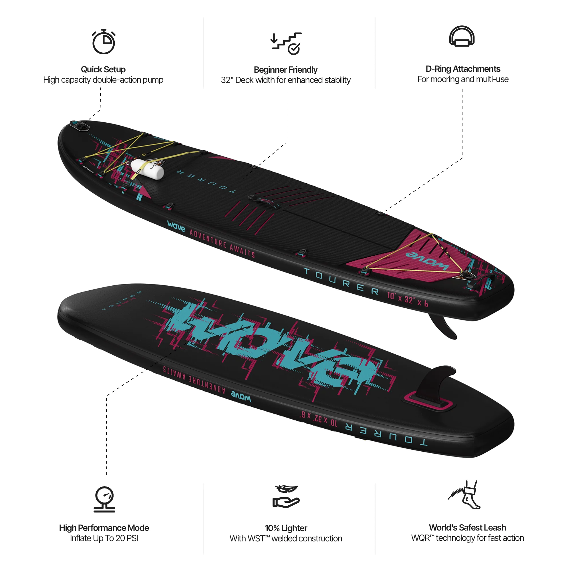 Tourer 3.0 SUP | Inflatable Paddleboard | 10'3/11'3ft - Image 14