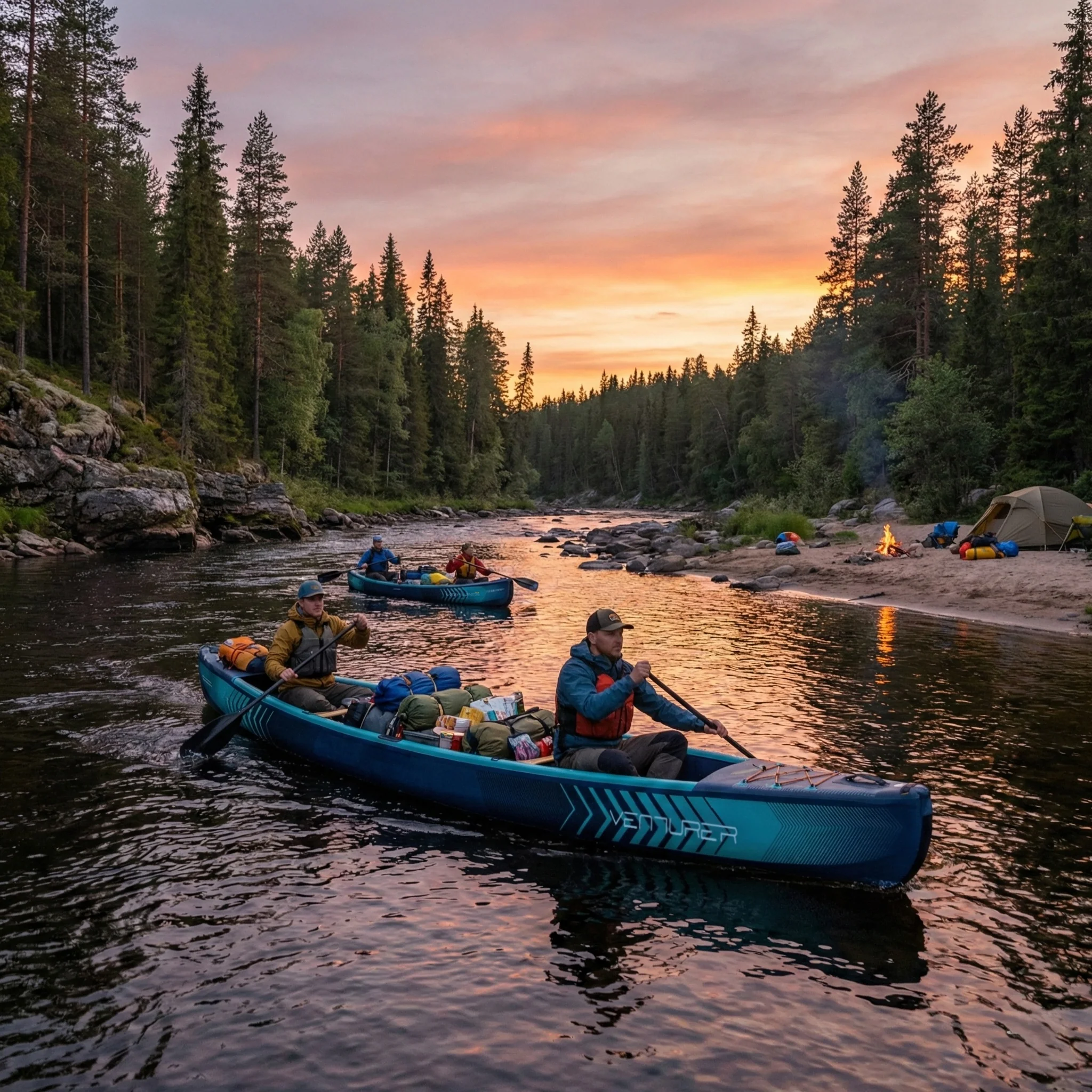 Venturer Inflatable Canoe | 2-3 Person - Image 3